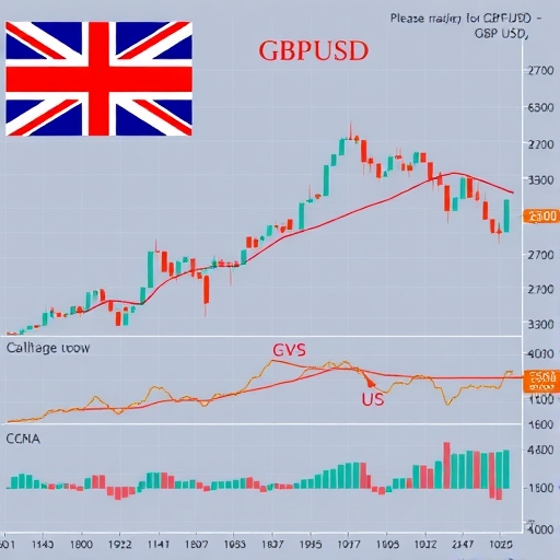 ภาพแสดงการเคลื่อนไหวของการแลกเปลี่ยนสกุลเงิน GBPUSD