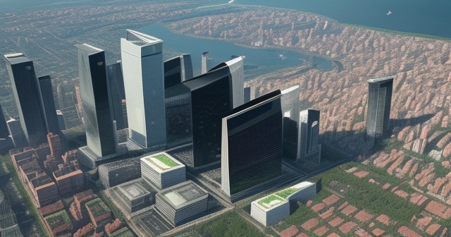 สำนักงานใหญ่ของ BlackRock มองจากมุมสูง