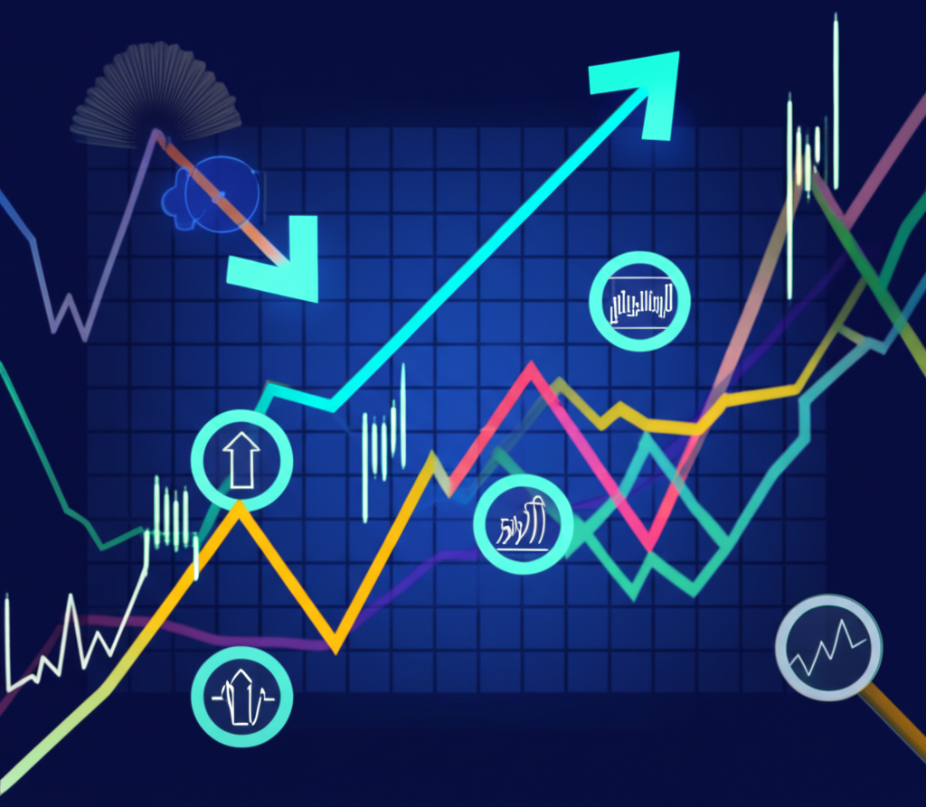illustration of market trends and signals