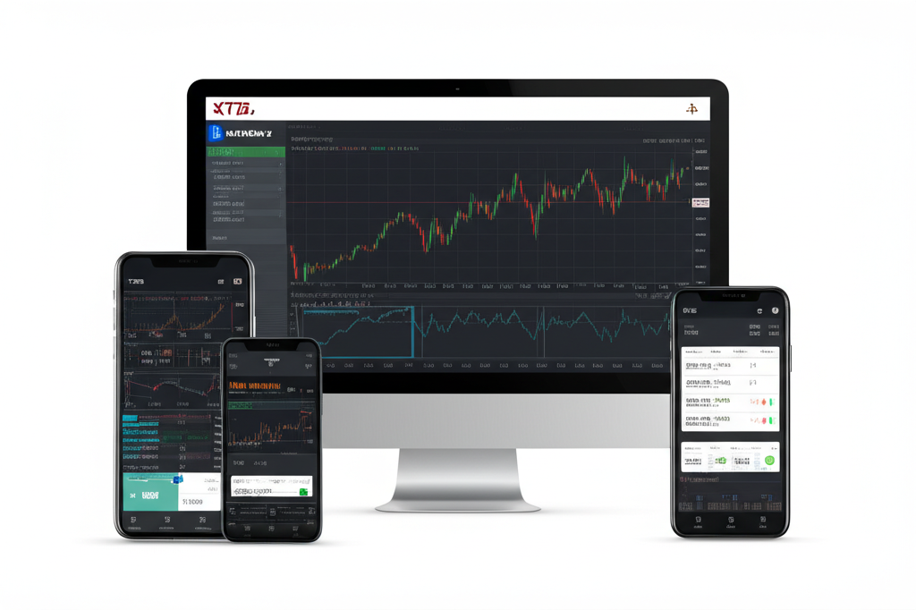 ภาพประกอบแพลตฟอร์ม xStation 5 ของ XTB ที่ได้รับรางวัล รองรับเดสก์ท็อป เว็บ และมือถือ