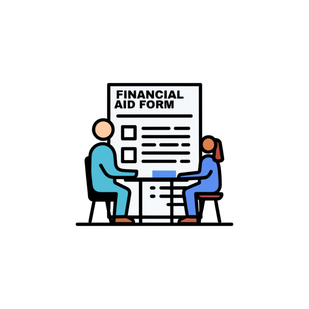 A person receiving financial aid from the government with a jobless claim form illustration style