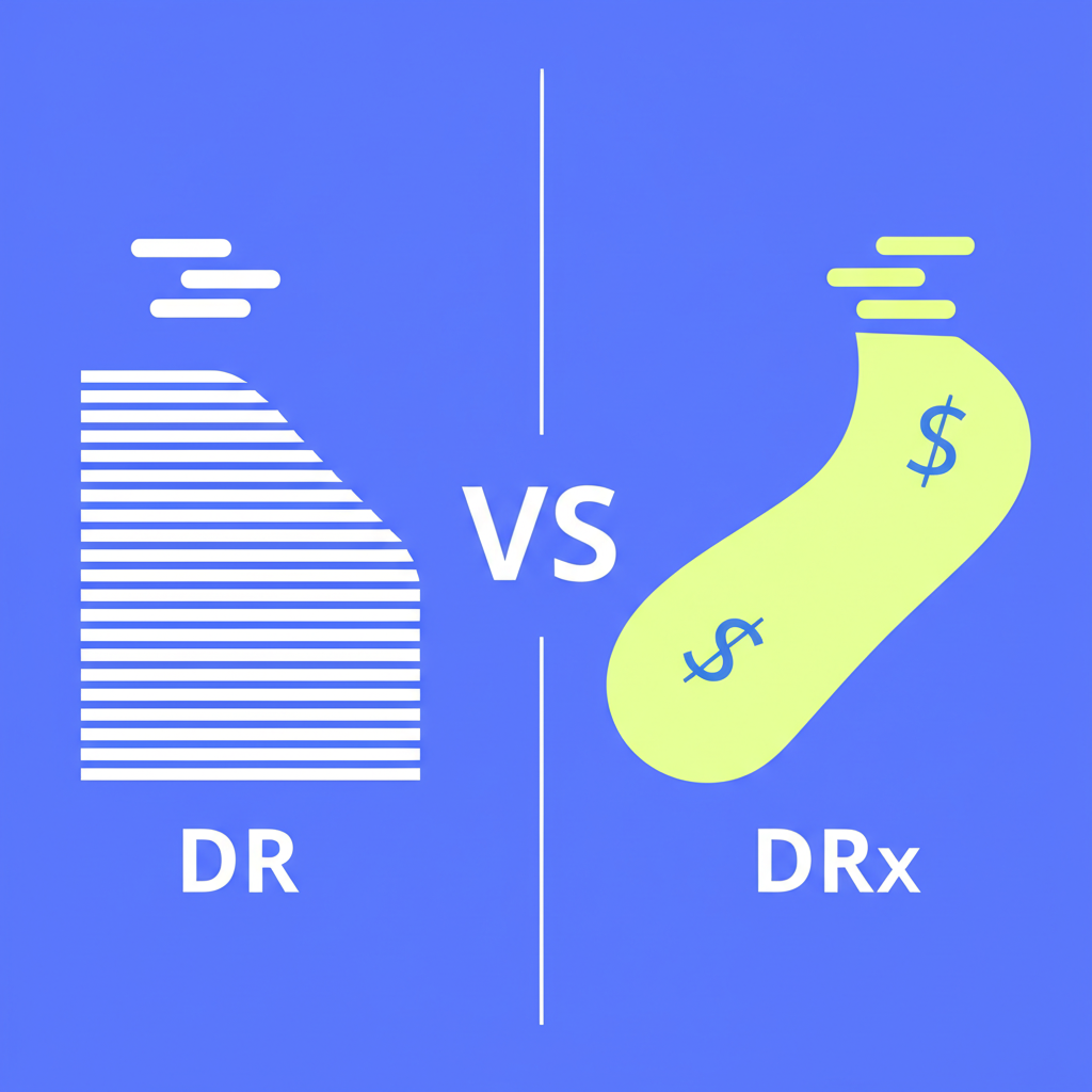 ภาพประกอบความแตกต่างระหว่าง DR และ DRx โดยเน้นความยืดหยุ่นในการลงทุน