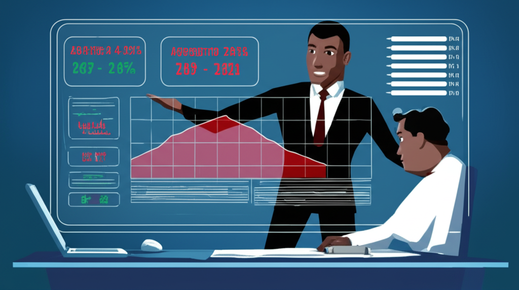 Illustration of broker offering new price to trader after rapid market change on digital interface