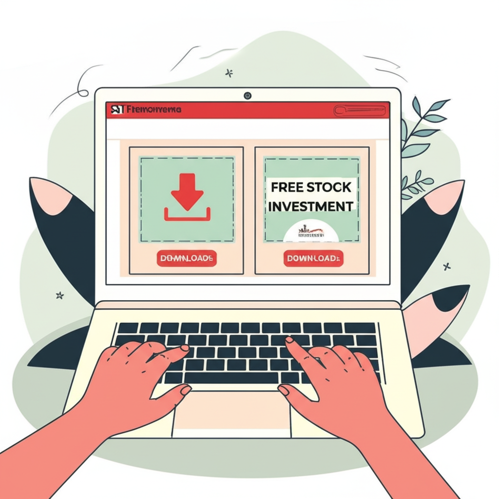 ภาพประกอบคนกำลังดาวน์โหลด PDF การลงทุนหุ้นฟรีจาก SET Finnomena และ Mebmarket บนแล็ปท็อป