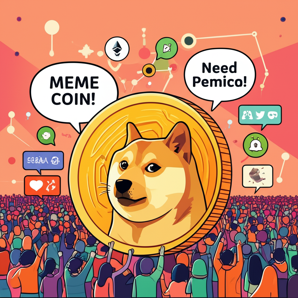 Meme Coin definition based on internet memes, fun, humor, blockchain, and community