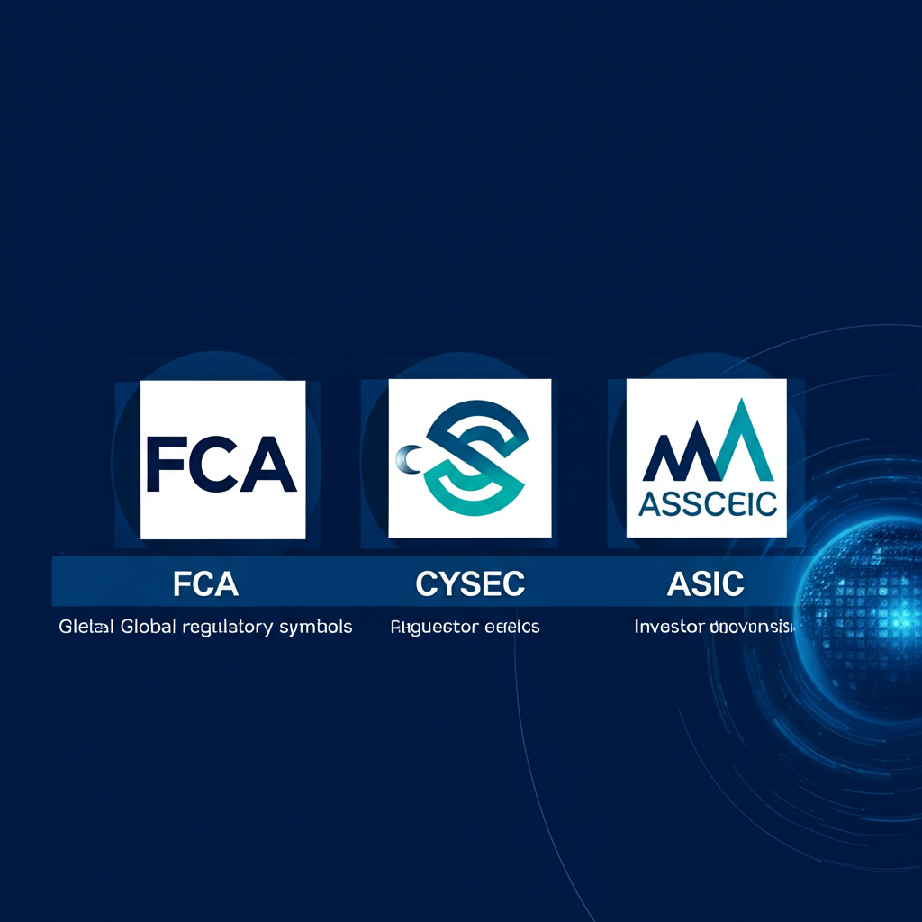 Global regulatory symbols FCA CySEC ASIC protecting investor funds