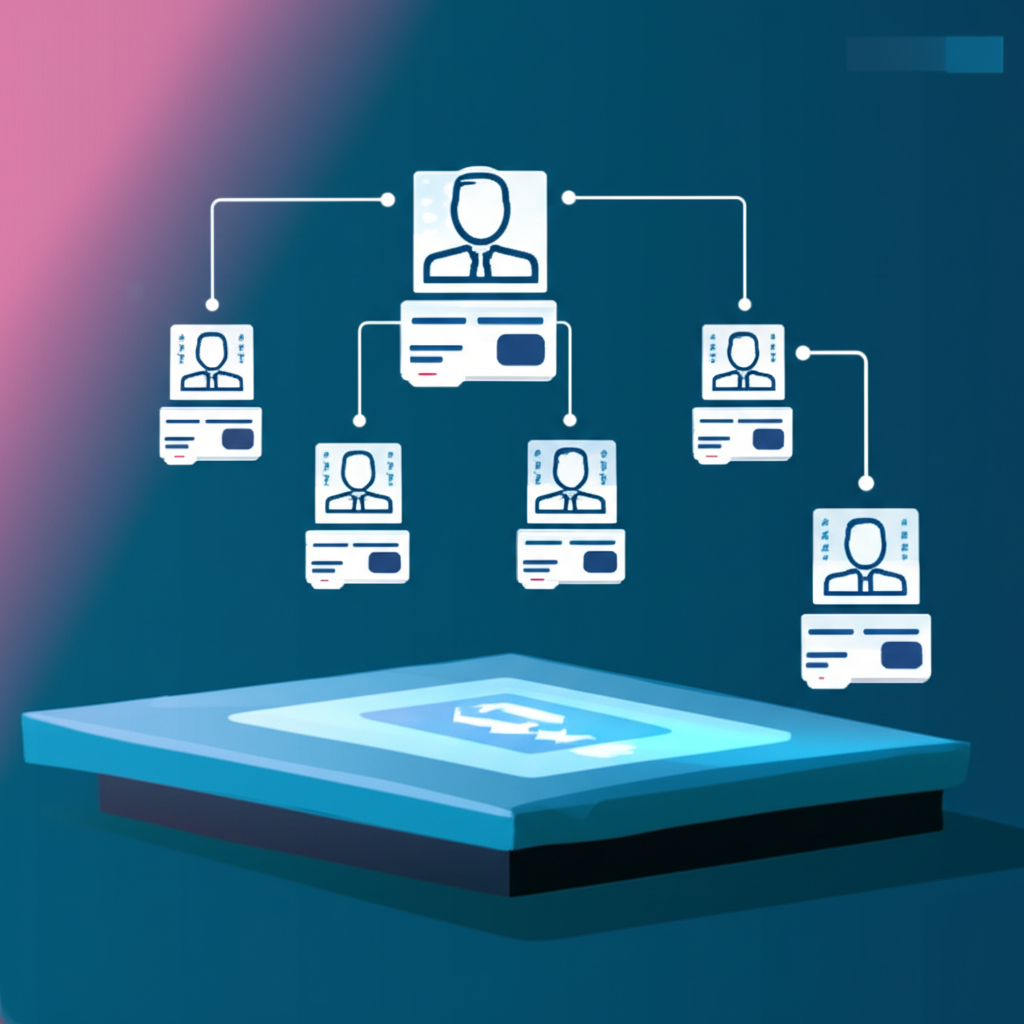 Illustration of investor accounts automatically copying trades from a skilled master trader on a digital platform
